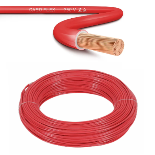Cabo Flexível Vermelho de 4,0mm Megatron